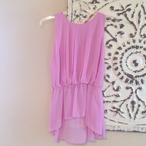 Bisou Bisou Pleated Sheer Tank